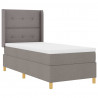 Łóżko sprężynowe z materacem Ciemnoszary 80 x 200 cm tkanina