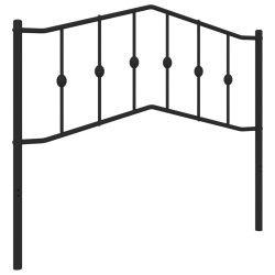 Metalowe wezgłowie, czarne, 107 cm