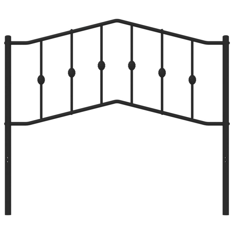 Metalowe wezgłowie, czarne, 107 cm