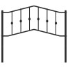 Metalowe wezgłowie, czarne, 107 cm