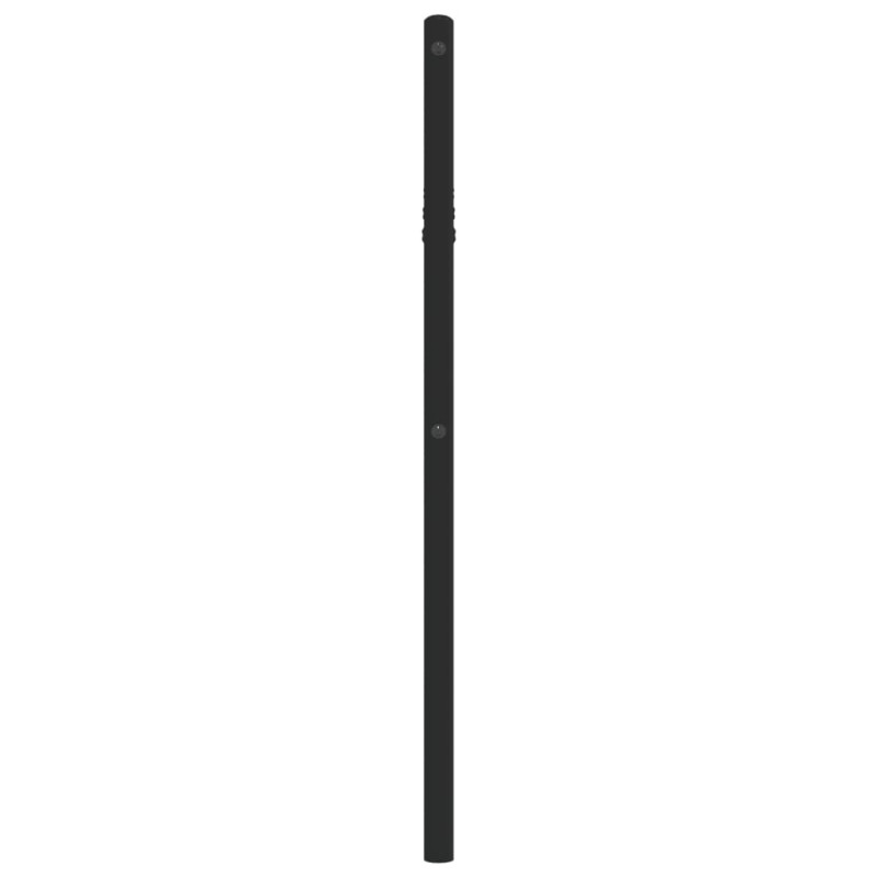 Metalowe wezgłowie, czarne, 107 cm