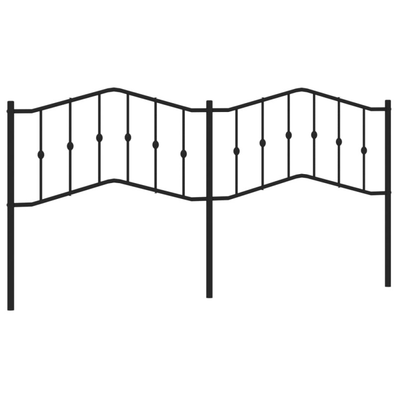 Metalowe wezgłowie, czarne, 200 cm