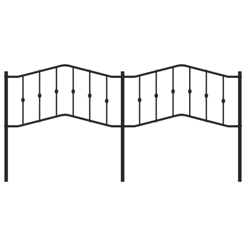 Metalowe wezgłowie, czarne, 200 cm