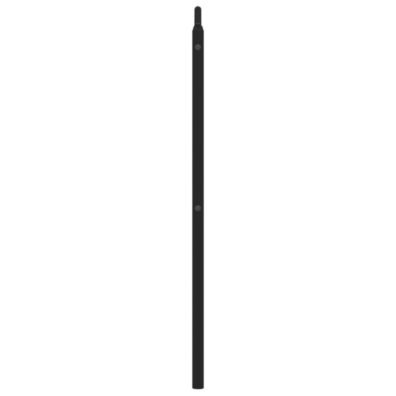 Metalowe wezgłowie, czarne, 200 cm