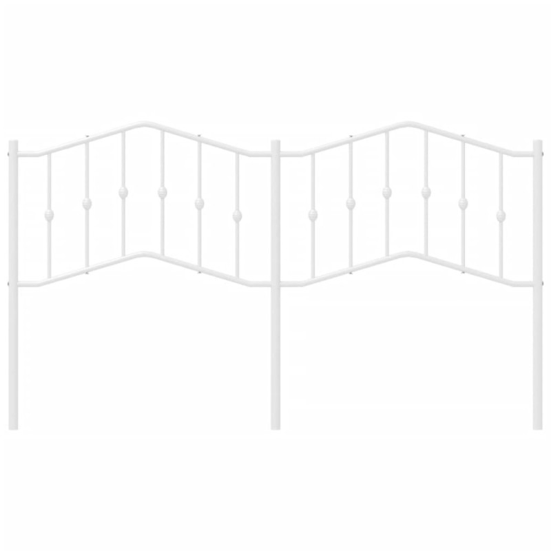Metalowe wezgłowie, białe, 160 cm