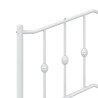 Metalowe wezgłowie, białe, 80 cm