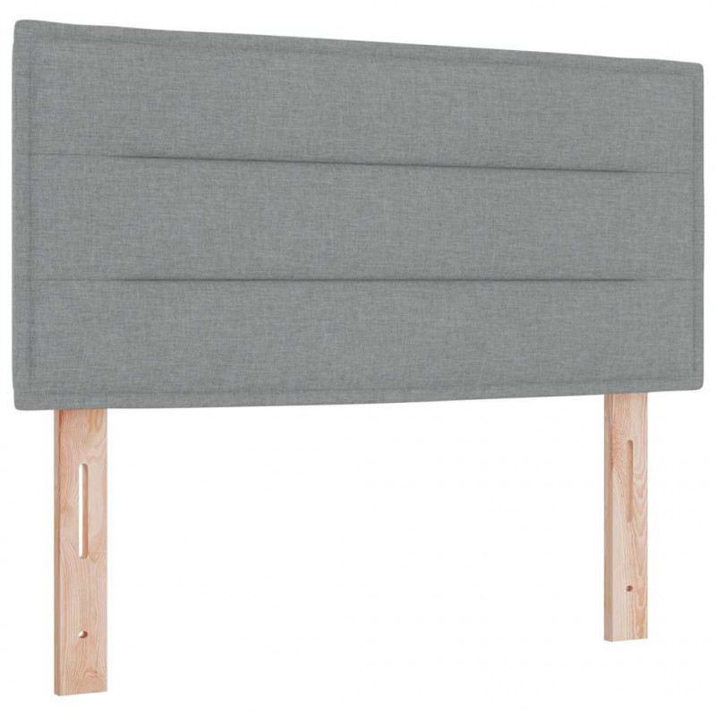 Łóżko sprężynowe z materacem Jasnoszary 120 x 200 cm tkanina