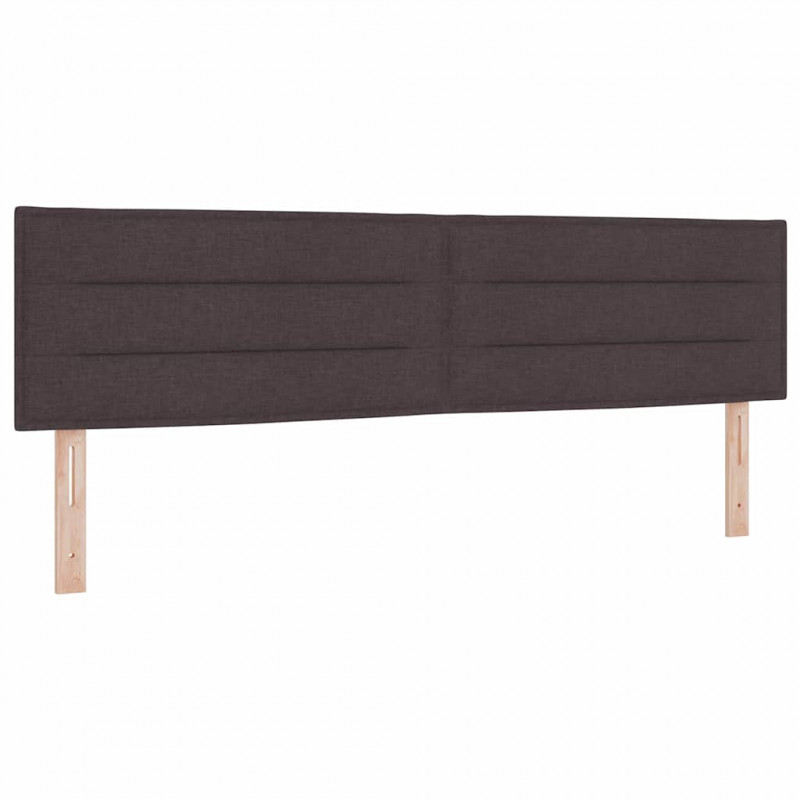Łóżko sprężynowe z materacem Ciemny brąz 180 x 200 cm tkanina