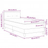 Łóżko sprężynowe z materacem ciemno szary 90 x 190 cm tkanina