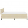 Łóżko sprężynowe z materacem z LED Kremowy 140 x 190 cm tkanina