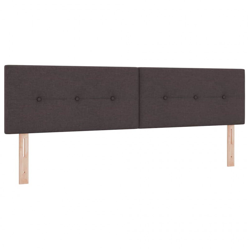 Łóżko sprężynowe z materacem Ciemny brąz 180 x 200 cm tkanina
