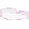 Łóżko sprężynowe z materacem z LED Kremowy 160 x 200 cm tkanina