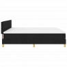 Łóżko z sprężyną LED z materacem Czarny 200 x 200 cm tkanina
