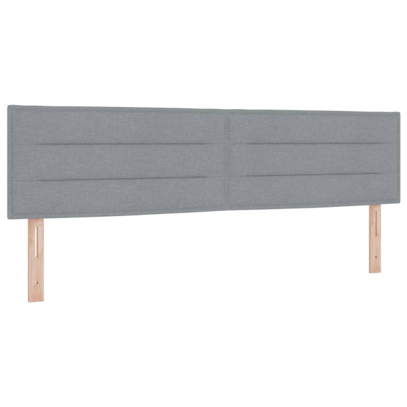 Łóżko z sprężyną LED z LED Jasnoszary 180 x 200 cm tkanina