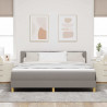 Łóżko z sprężyną LED z LED Ciemnoszary 180 x 200 cm tkanina