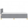 Łóżko z sprężyną LED z LED Jasnoszary 100 x 200 cm tkanina