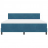Łóżko z sprężyną LED z LED Ciemnoniebieski 180 x 200 cm Aksamit