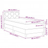Łóżko z sprężyną LED z LED Ciemnoniebieski 100 x 200 cm Aksamit