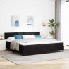 Łóżko z sprężyną LED z materacem Czarny 200 x 200 cm Aksamit