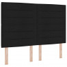 Łóżko sprężynowe z materacem z LED Czarny 140 x 200 cm tkanina