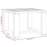 Stolik ogrodowy, czarny, 40x38x28,5 cm, lite drewno sosnowe