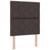 Łóżko sprężynowe z materacem ciemnobrązowy 80 x 200 cm tkanina