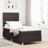 Łóżko z sprężyną LED Ciemny brąz 80 x 200 cm tkanina
