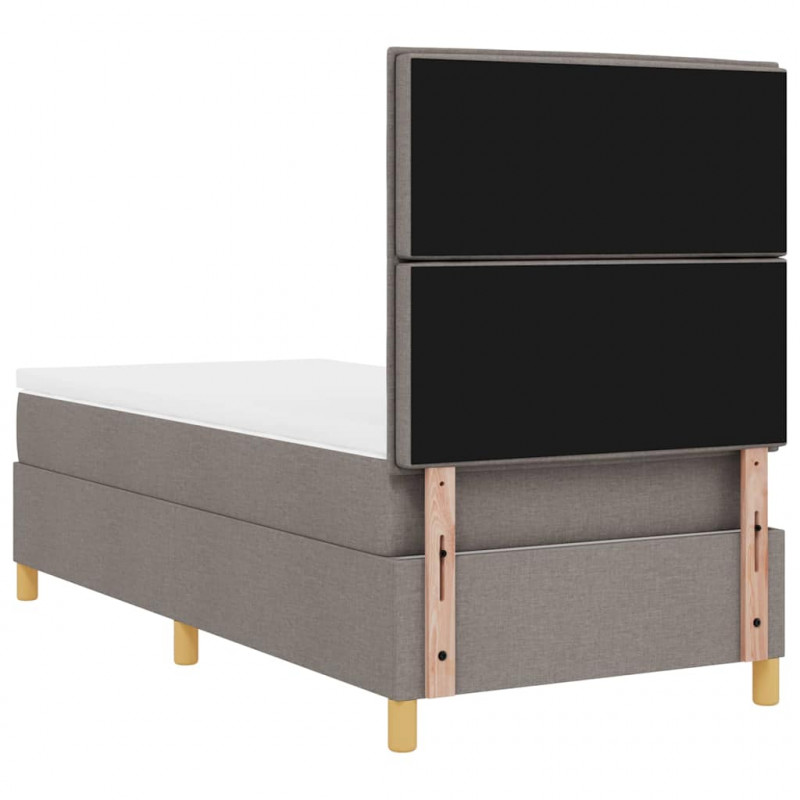 Łóżko z sprężyną LED Ciemnoszary 80 x 200 cm tkanina