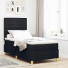 Łóżko z sprężyną LED z materacem Czarny 90 x 190 cm tkanina