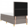 Łóżko z sprężyną LED Ciemnoszary 90 x 200 cm tkanina