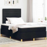 Łóżko z sprężyną LED z materacem Czarny 120 x 190 cm tkanina
