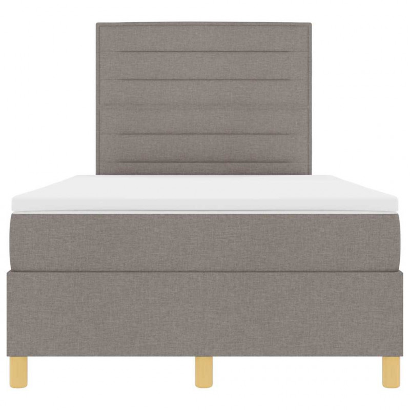 Łóżko z sprężyną LED Ciemnoszary 120 x 190 cm tkanina