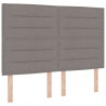 Łóżko z sprężyną LED Ciemnoszary 160 x 200 cm tkanina