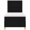 Łóżko z sprężyną LED z materacem Czarny 90 x 200 cm tkanina