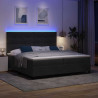 Łóżko z sprężyną LED z materacem Czarny 200 x 200 cm Aksamit