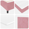 Łóżko z sprężyną LED z materacem Różowy 80 x 200 cm Aksamit