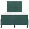 Łóżko z sprężyną LED Ciemna zieleń 120 x 190 cm Aksamit