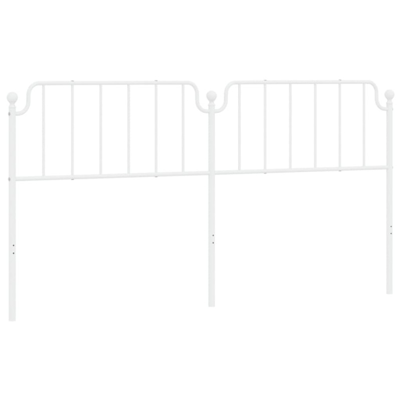 Metalowe wezgłowie, białe, 200 cm
