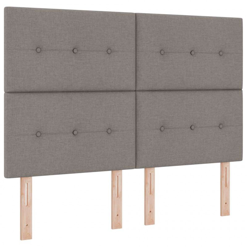 Łóżko z sprężyną LED Ciemnoszary 160 x 200 cm tkanina