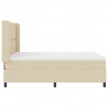 Łóżko z sprężyną LED z materacem Kremowy 160 x 200 cm tkanina