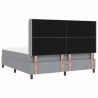 Łóżko z sprężyną LED Jasnoszary 180 x 200 cm tkanina