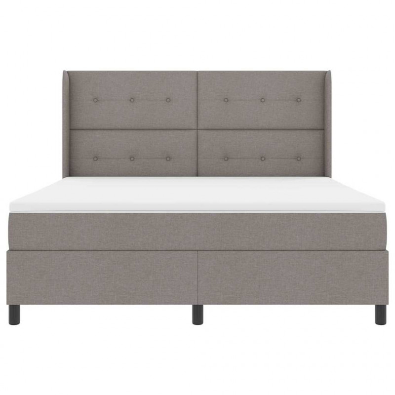Łóżko z sprężyną LED Ciemnoszary 180 x 200 cm tkanina
