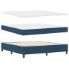 Łóżko z sprężyną LED z materacem Niebieski 180 x 200 cm tkanina