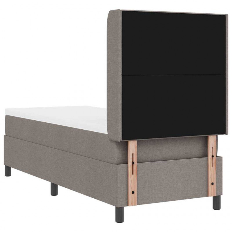 Łóżko z sprężyną LED Ciemnoszary 80 x 200 cm tkanina