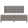 Łóżko z sprężyną LED Ciemnoszary 200 x 200 cm tkanina