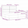 Łóżko sprężynowe z materacem Niebieski 200 x 200 cm tkanina