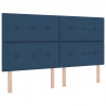 Łóżko sprężynowe z materacem Niebieski 180 x 200 cm tkanina