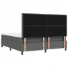 Łóżko sprężynowe z materacem Ciemnoszary 180 x 200 cm tkanina