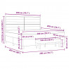 Łóżko sprężynowe z materacem Ciemnoszary 200 x 200 cm tkanina