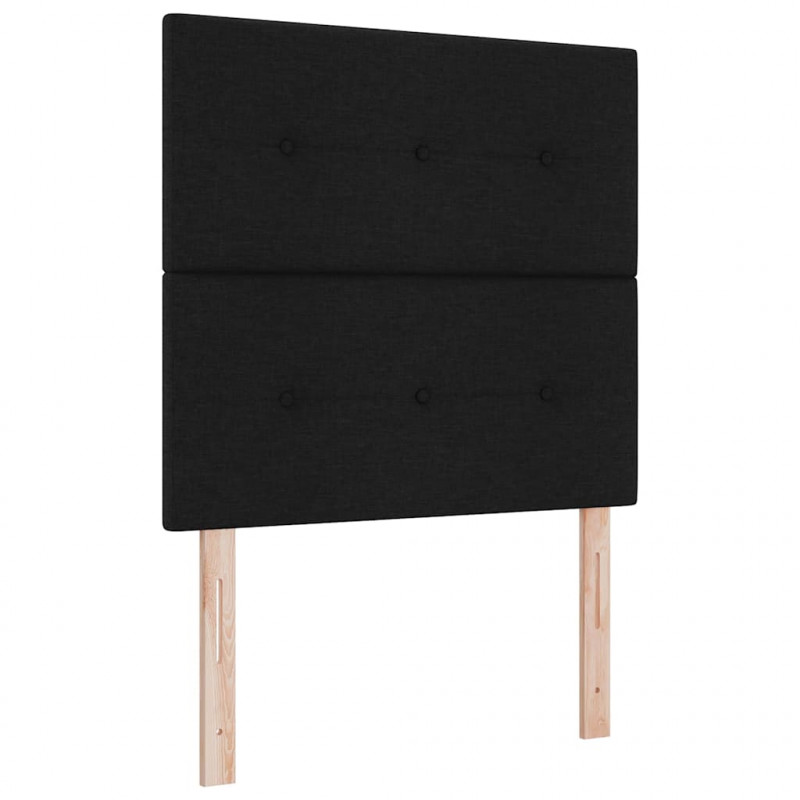 Łóżko sprężynowe z materacem Czarny 120 x 200 cm tkanina